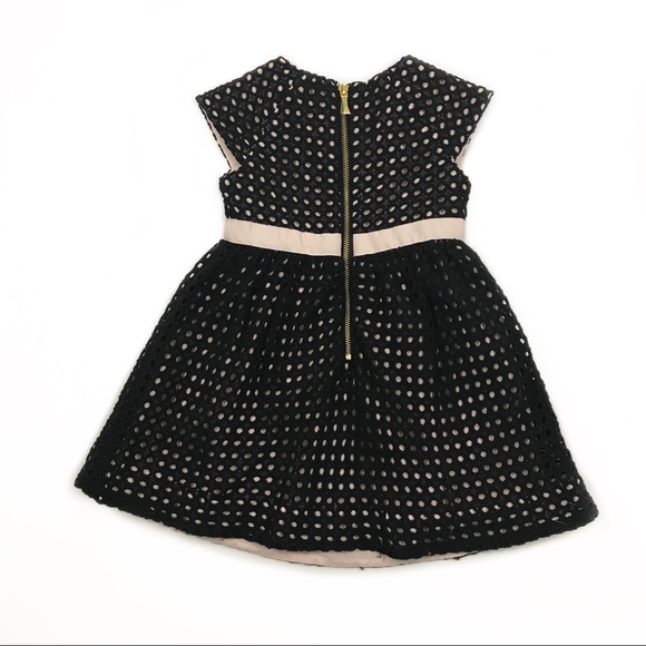 Kate Spade Black & Pink Cap Sleeve Lace Dress - Picture 2 of 4